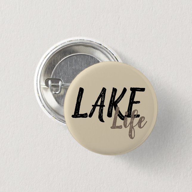 fun LAKE LIFE | 1 Inch Round Button (Front & Back)