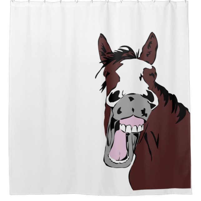 Fun Laughing Horse Cartoon Farm Animal art (Front)