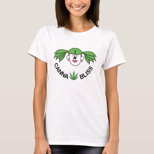 Fun, laughs, comfort, casual, Canna-Bliss t-shirt (Front)