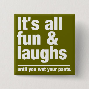 FUN & LAUGHS custom colour button