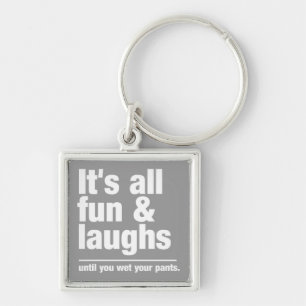 FUN & LAUGHS custom colour key chain