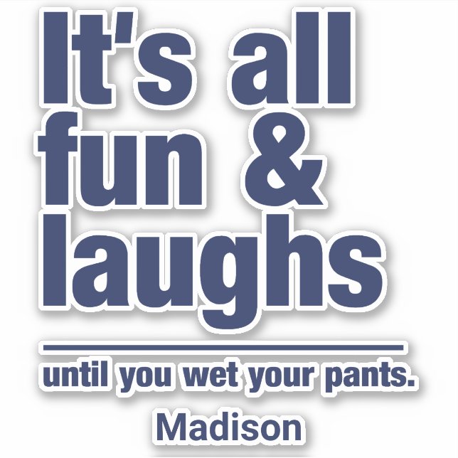 FUN & LAUGHS custom name (Front)