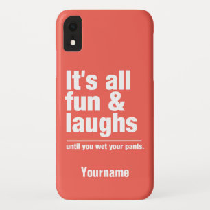 FUN & LAUGHS custom name & colour phone cases