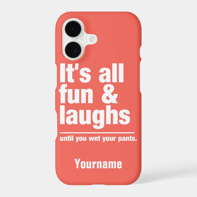 FUN & LAUGHS custom name & colour phone cases (Back)