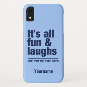 FUN & LAUGHS custom name & colour phone cases