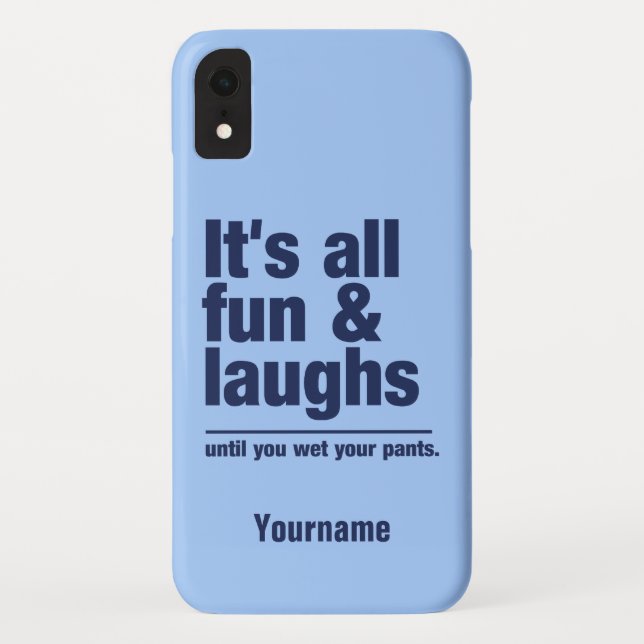 FUN & LAUGHS custom name & colour phone cases (Back)