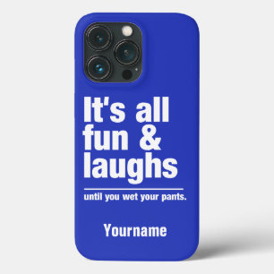 FUN & LAUGHS custom name & colour phone cases