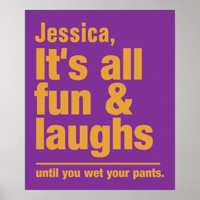 FUN & LAUGHS custom name poster (Front)