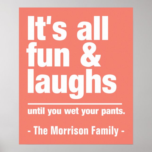 FUN & LAUGHS personnalisé nom et affiche couleur (Devant)