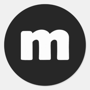 Fun Letter M Groups Halloween Team Groups Costume  Classic Round Sticker