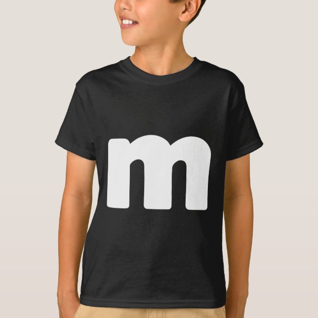 Fun Letter M Groups Halloween Team Groups Costume  T-Shirt (Front)