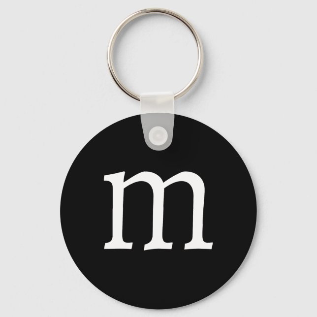 Fun Letter M Halloween Costumes  Keychain (Front)