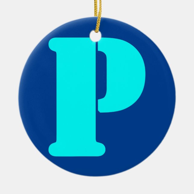 Fun Letter P Alphabet Teacher Kindergarten  Ceramic Ornament (Front)