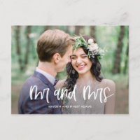 Fun Lettering Wedding Announcement Elopement