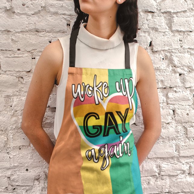Fun LGBTQ Pride self-ironic rainbow flag Apron (Creator Uploaded)