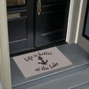 fun LIFE IS BETTER AT THE LAKE   Doormat