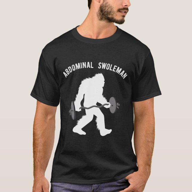 Fun Lifting Yeti Abdominal Swoleman Gift T-Shirt (Front)