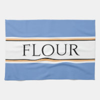 Fun Light Blue White Kitchen FLOUR Racing Stripes