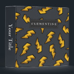 Fun Lightning Bolt Pattern | Add Your Name Binder<br><div class="desc">Fun and pop pattern of thunder bolt illustration.</div>