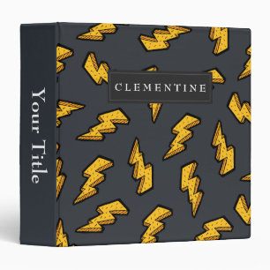 Fun Lightning Bolt Pattern   Add Your Name Binder