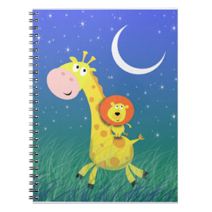 Fun Little Lion and Giraffe Notebook