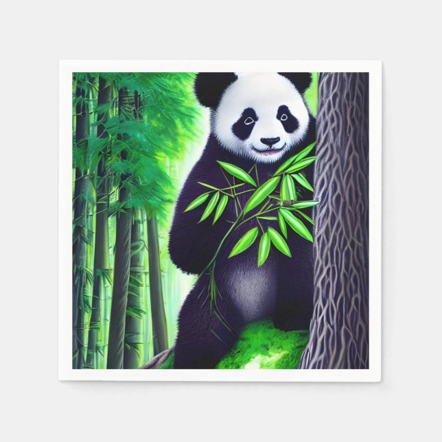Fun Little Panda Bear Napkin (Front)