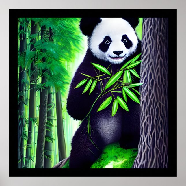 Fun Little Panda Bear Poster (Front)