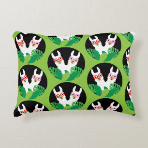 Fun Llama Alpaca Accessories Accent Pillow