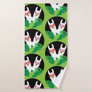 Fun Llama Alpaca Accessories Bath Towel