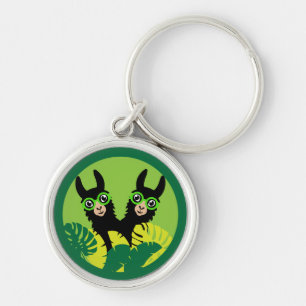 Fun Llama Alpaca Best Friends Keychain