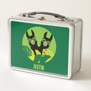 Fun Llama Alpaca Home And Living Metal Lunch Box