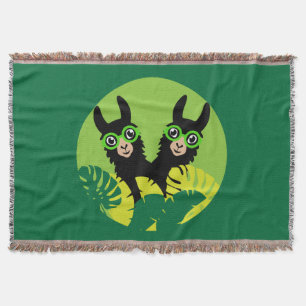 Fun Llama Alpaca Home And Living Throw Blanket