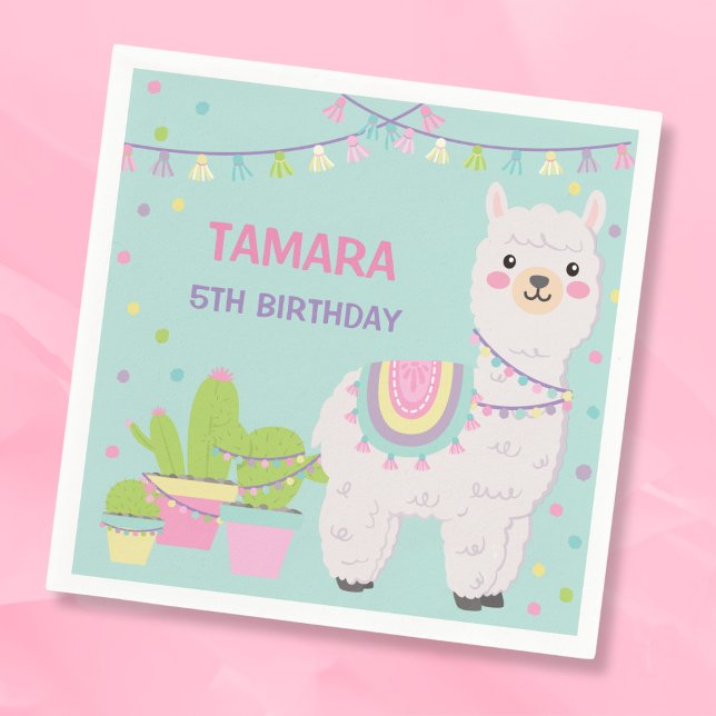 Fun llama party napkin (Creator Uploaded)