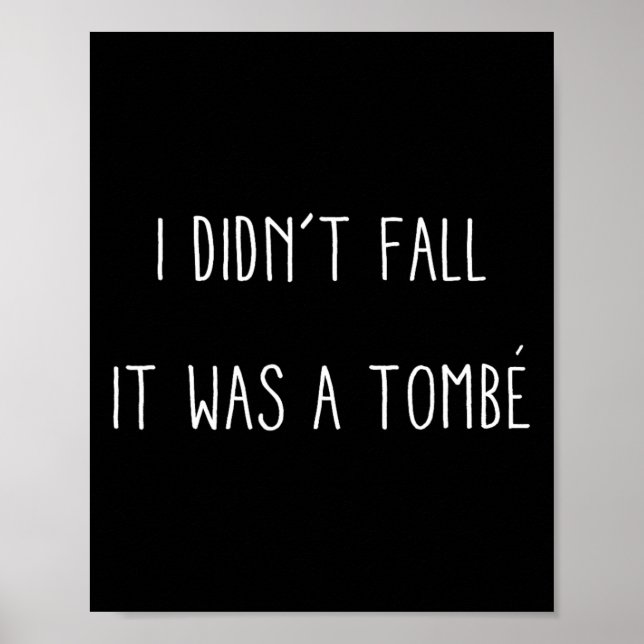 Fun Llet I Didnt Fall Llerina Saying Gift Tee  Poster (Front)