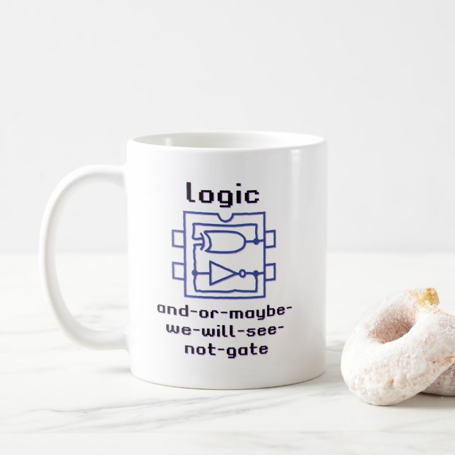 Fun logic gate with boolean function  coffee mug (With Donut)