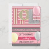 Fun "LOL" Girl Slumber Party Birthday Invitation (Front)