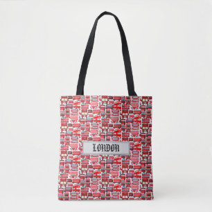 Fun London Buses Tote Bag