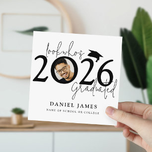 Fun Look who's Graduated Photo Graduation Announcement