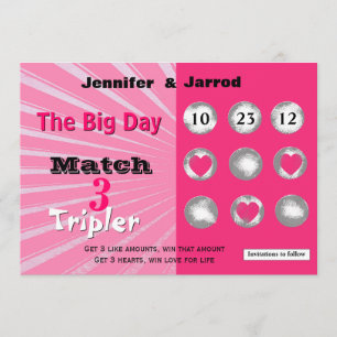 Fun Lotto Scratch Off Faire-part Mariage