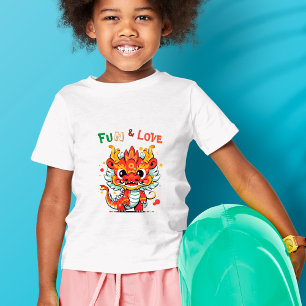 Fun & Love Cute Baby Dragon CNY Kids T-Shirt