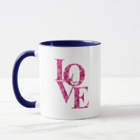 Fun LOVE in Spring Pink Hydrangea Flower Lettering