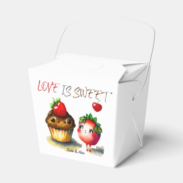 Fun Love is Sweet Wedding Favor Box (Front Side)