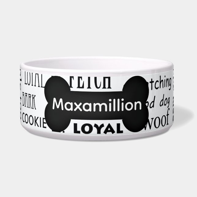 Fun Loving Black and White Dog Bone Theme (Front)