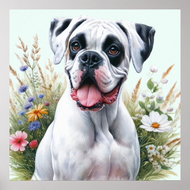 Fun Loving Boxer Dog Poster (Front)