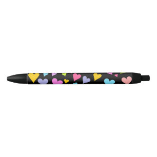 Fun, Loving, Colourful Hearts Pattern Pen