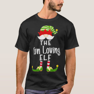 Fun Loving Elf Group Christmas Funny Pajama Party  T-Shirt
