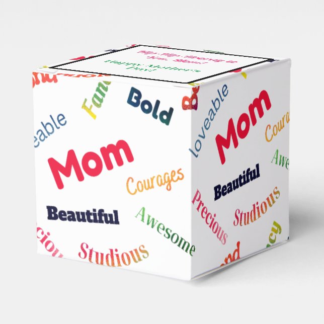 Fun-loving Mother’s Day Text Favor Box (Front Side)