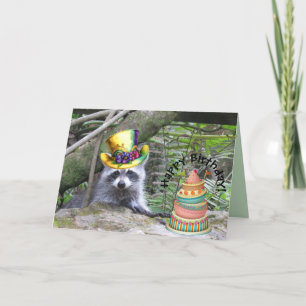 Fun Loving Raccoon - Birthday Card