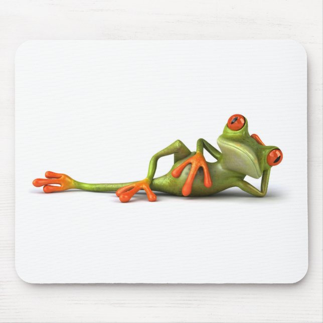 Fun lying frog ! mouse pad (Front)
