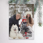 Fun Magazine Cover Style Christmas Photo Holiday Card<br><div class="desc">Fun and unique customizable magazine cover style template for your keepsake Christmas family photos with editable text boxes for news and messages.</div>